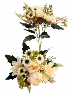 Vegyes virágcsokor /  30 cm. 6 főszál Cream 