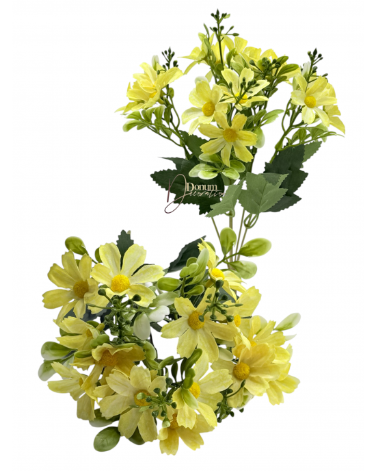 Virágcsokor / 31cm.15 fej- Sárga