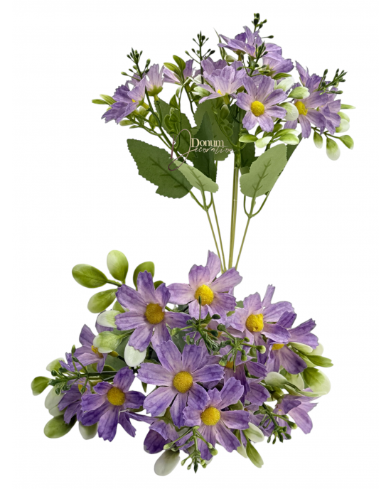 Virágcsokor / 31cm.15 fej- Antiklila