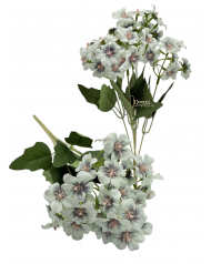 Pasztell virágcsokor / 33cm.35 virágfej Leheletkék