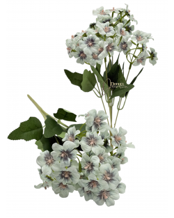Pasztell virágcsokor / 33cm.35 virágfej Leheletkék