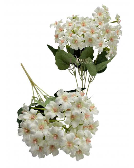 Pasztell virágcsokor / 33cm.35 virágfej Fehér