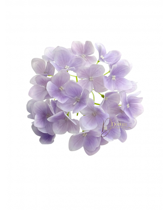 Hortenziaköteg-Erezett szirom / 17cm. Viaszos-Orgonalila