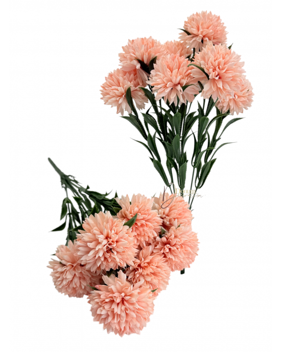 Krizantémcsokor / 40cm. 7 főszál Lazacbarack