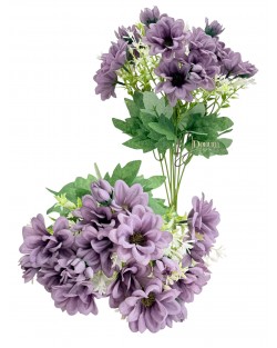 Nagyméretű virágcsokor / 40cm. 7 főszál Padlizsán
