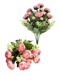 Prémium Boglárkacsokor / 35cm. 10 főszál Rózsaszín pink antik
