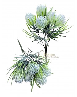 Bársonyporos protea csokor / 30cm. Pasztellkék 