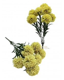 Krizantémcsokor / 40cm. 7 főszál Mustársárga