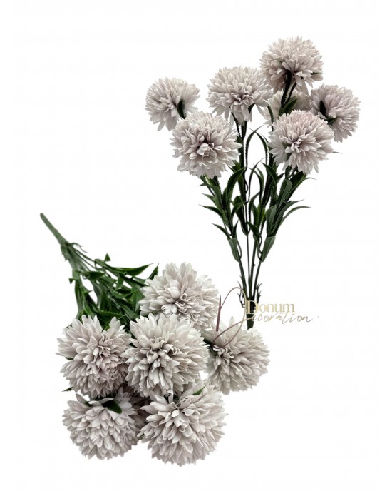 Krizantémcsokor / 40cm. 7 főszál Szürke