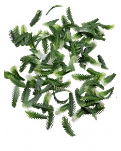 Kiegészítő levél / 100 db. 3cm. Pasztellzöld fehér vég 