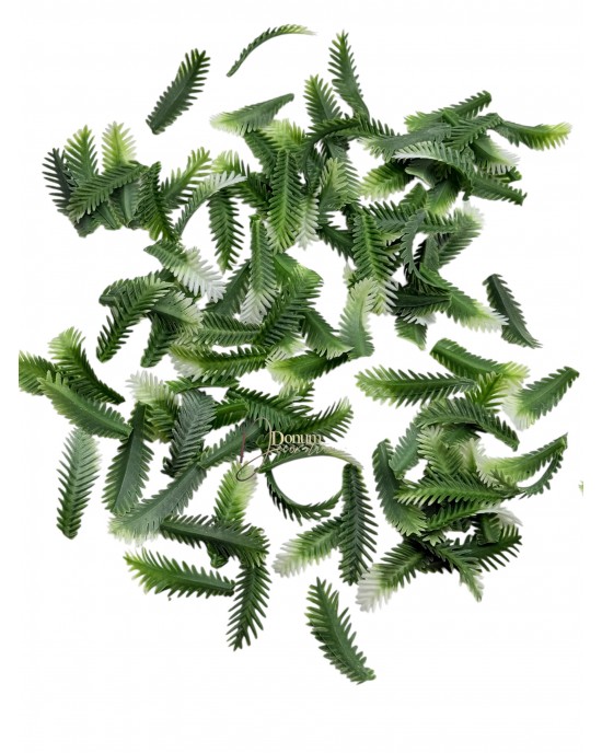 Kiegészítő levél / 100 db. 3cm. Pasztellzöld fehér vég