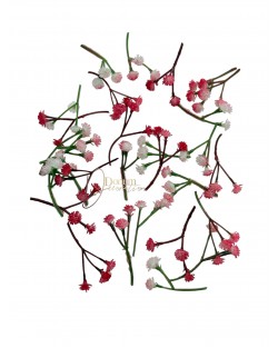 Kiegészítő növény-Gypsophila / 30db. (90fej-1cm.) Antikpiros Kiegészítő növény-Gypsophila / 30db. (90fej-1cm.) Antikpiros
