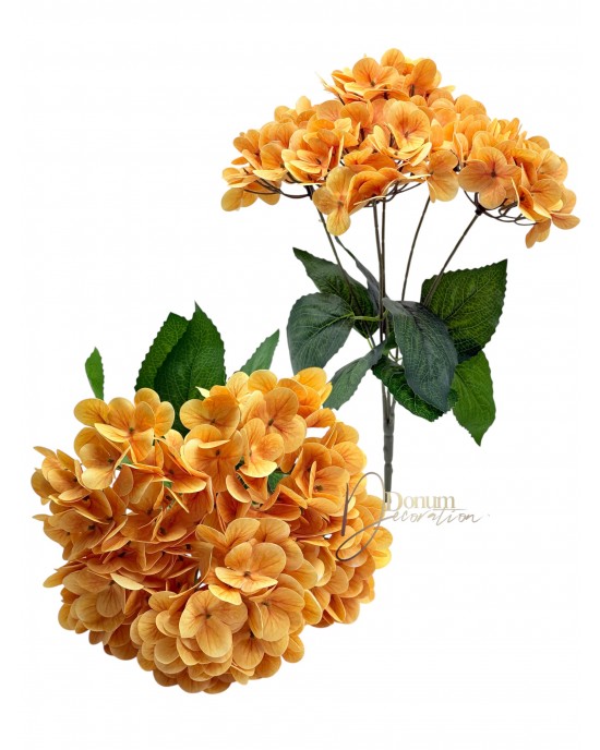 Nagyméretű viaszos hortenziacsokor / 43cm.