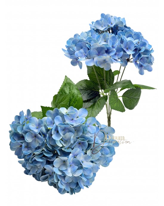 Nagyméretű viaszos hortenziacsokor / 43cm.
