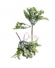 Mikrocsillámmal szórt vegyes növényköteg / 22cm. 6 szál Zöld