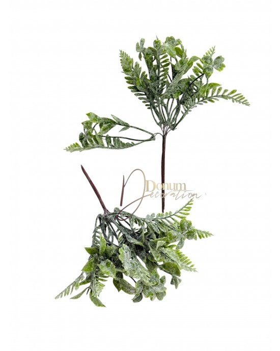 Mikrocsillámmal szórt vegyes növényköteg / 22cm. 6 szál Zöld