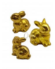 Polirezin nyuszika- arany  5.5x6cm