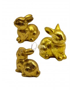 Polirezin nyuszika- arany  5.5x6cm