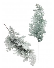 Vastagon szórt havas, mikrocsillámos tuja gally / 47cm. ( 13 elem)