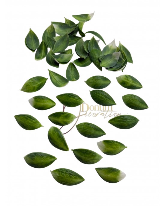 Kiegészítő levél / 50db. 4cm. Pasztellzöld-zúzmarás