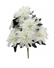 Dús dáliacsokor / 44cm. 9 Fej- Fehér
