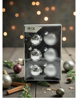 Üveg gömbszett / 6db. 7cm.