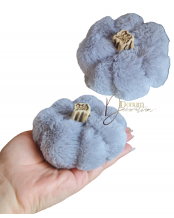 Plüss tök antikolt szárral / 11 cm. Szürke 