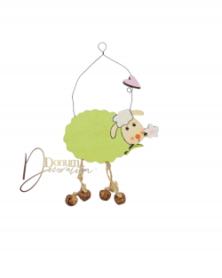 Bárány ajtódísz/ Függő dekor-20cm.