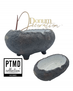 PTMD kaspó / Fekete-24x16x12cm. PTMD kaspó / Fekete-24x16x12cm.