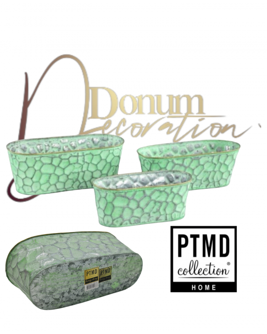 PTMD virágláda 3db.-os szett / Fém-32cm.