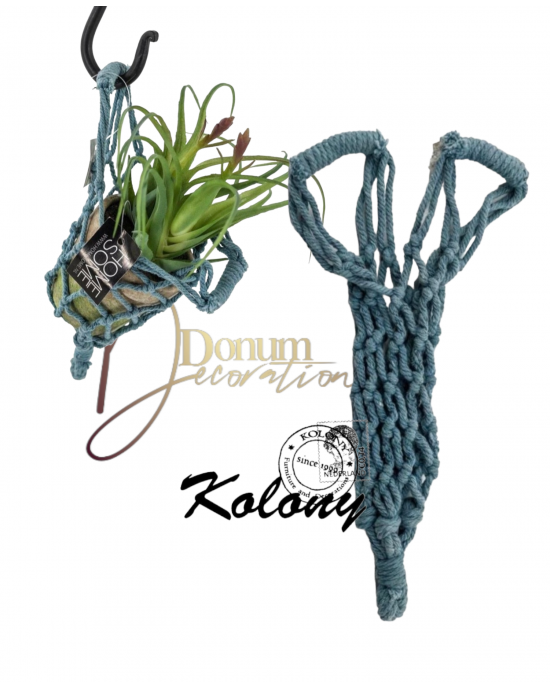 Makramé növénytartó-KOLONY 25cm.