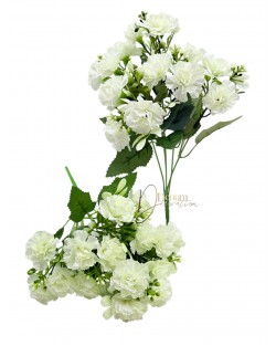 Kisfejű szegfűcsokor / 32cm. 5 főszál Fehér