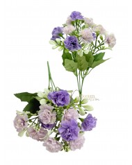 Kisfejű szegfűcsokor / 32cm. 5 főszál Közép-leheletlila 