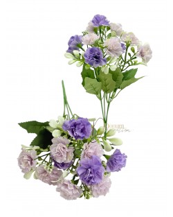 Kisfejű szegfűcsokor / 32cm. 5 főszál Közép-leheletlila 