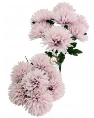 Nagyméretű Krizantémcsokor / 52 cm. 7 fej Leheletlila