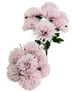 Nagyméretű Krizantémcsokor / 52 cm. 7 fej Leheletlila