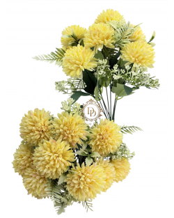 Krizantémcsokor / 36 cm. 9 főszál Sárga