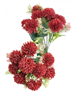 Krizantémcsokor / 36 cm. 9 főszál Sötétpiros 