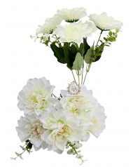 Dáliacsokor / 34cm. 5 főszál Fehér