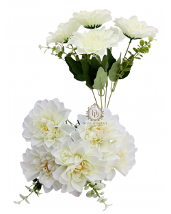 Dáliacsokor / 34cm. 5 főszál Fehér Dáliacsokor / 34cm. 5 főszál Fehér