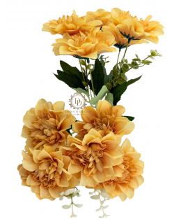Dáliacsokor / 34cm. 5 főszál Töksárga Dáliacsokor / 34cm. 5 főszál Töksárga