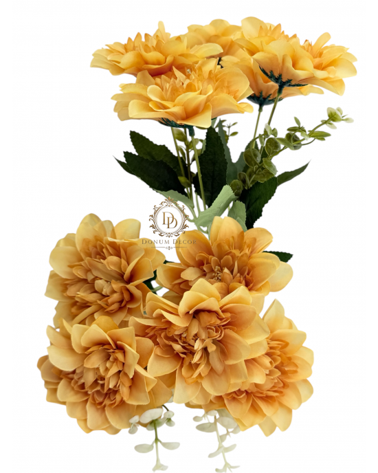 Dáliacsokor / 34cm. 5 főszál Töksárga