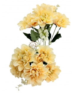 Dáliacsokor / 34cm. 5 főszál Barack Dáliacsokor / 34cm. 5 főszál Barack