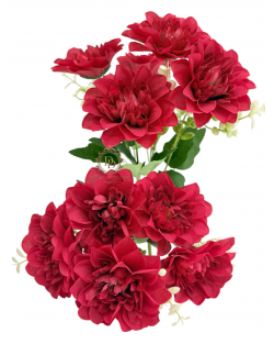 Dáliacsokor / 34cm. 5 főszál Csodás piros Dáliacsokor / 34cm. 5 főszál Csodás piros