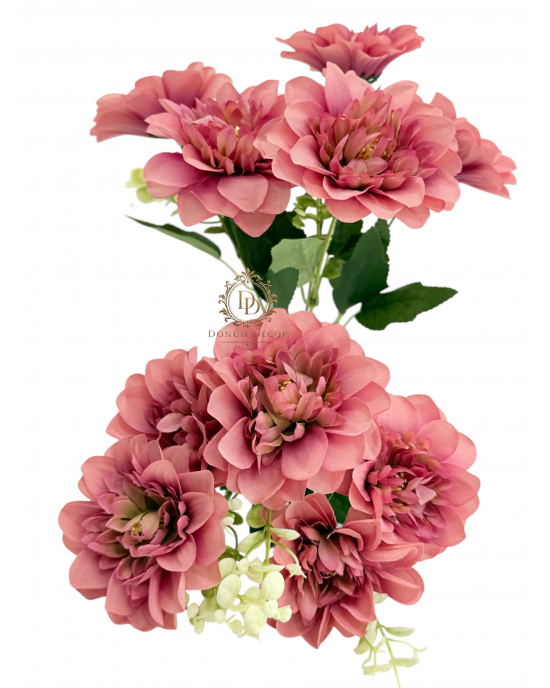 Dáliacsokor / 34cm. 5 főszál Púderes Gránátalma