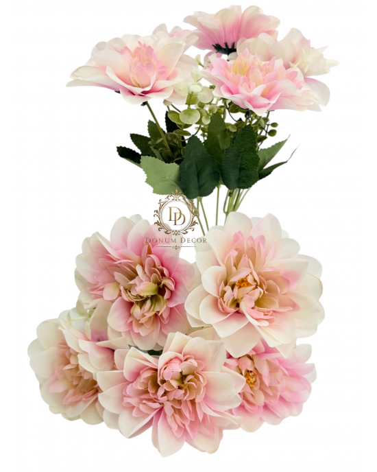 Dáliacsokor / 34cm. 5 főszál Antikpink