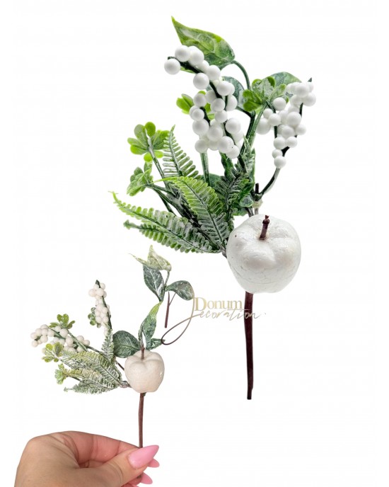Bogyós-almás betűző / 20cm. Fehér Bogyós-almás betűző / 20cm. Fehér