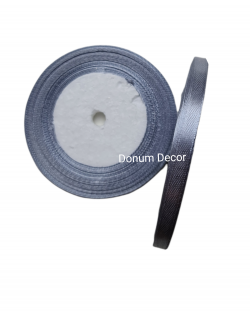 Selyemszalag 6mm x 32 m. Középszürke