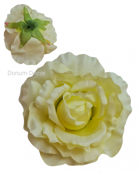 Óriás méretű rózsafej / 20cm.Sárga