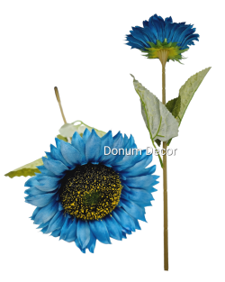 Napraforgó szál levéllel / 60cm. Kék